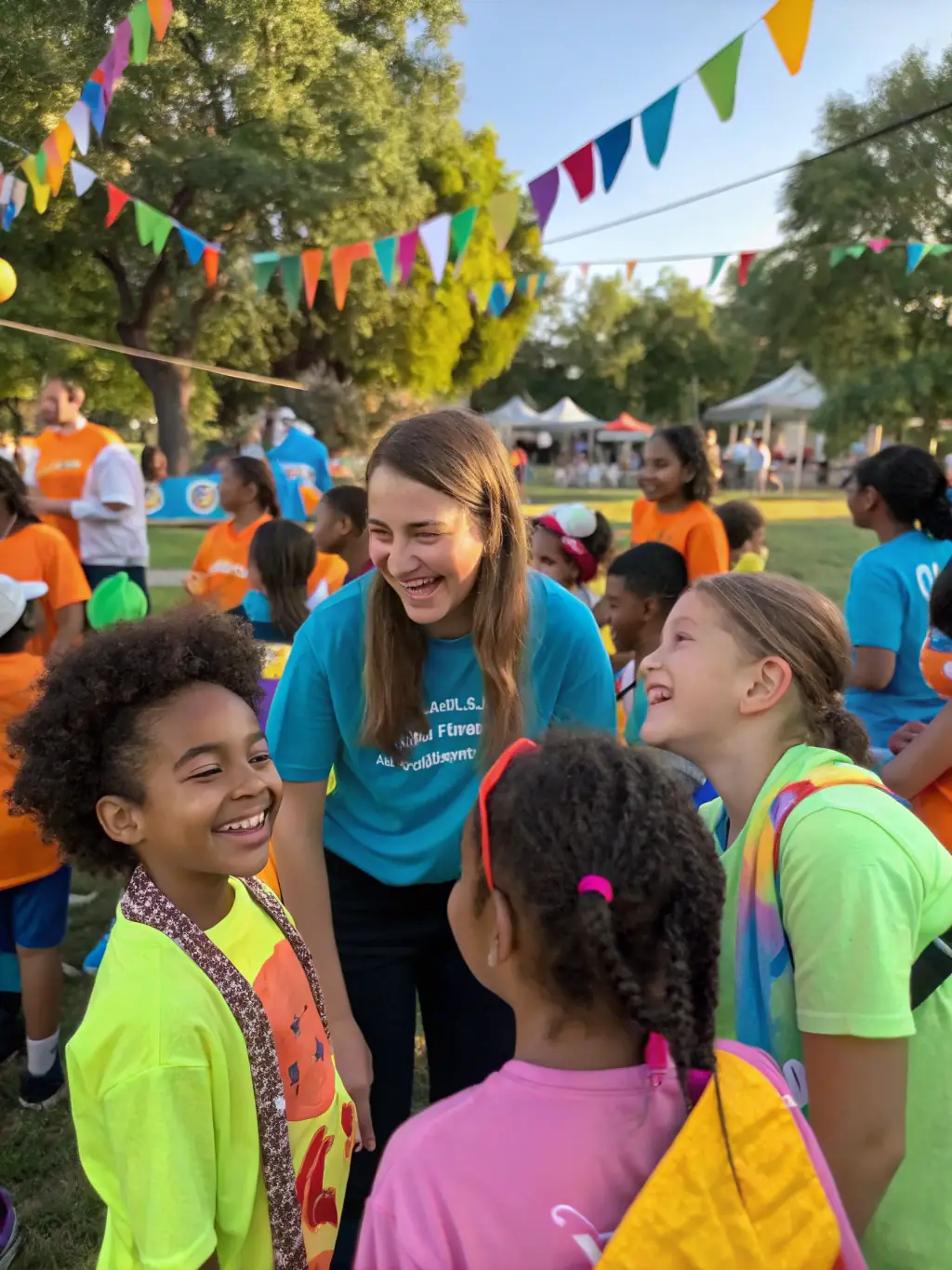A heartwarming image of ROTL volunteers interacting with children in an underserved community, providing educational support and recreational activities. The photo highlights the organization's dedication to empowering future generations.