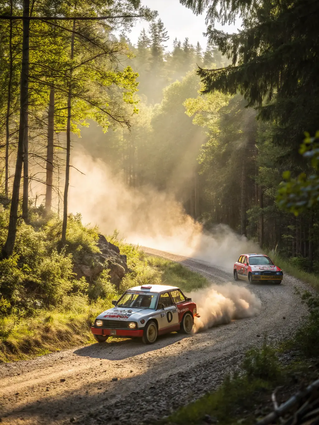 A compelling image of rally participants navigating a challenging terrain during a RAID OF THE LION event, with local community members cheering them on. The photo emphasizes the adventure and community engagement aspects of the rallies.